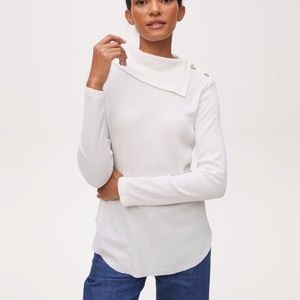 Michael Stars Bibi Thermal Turtleneck | Chalk